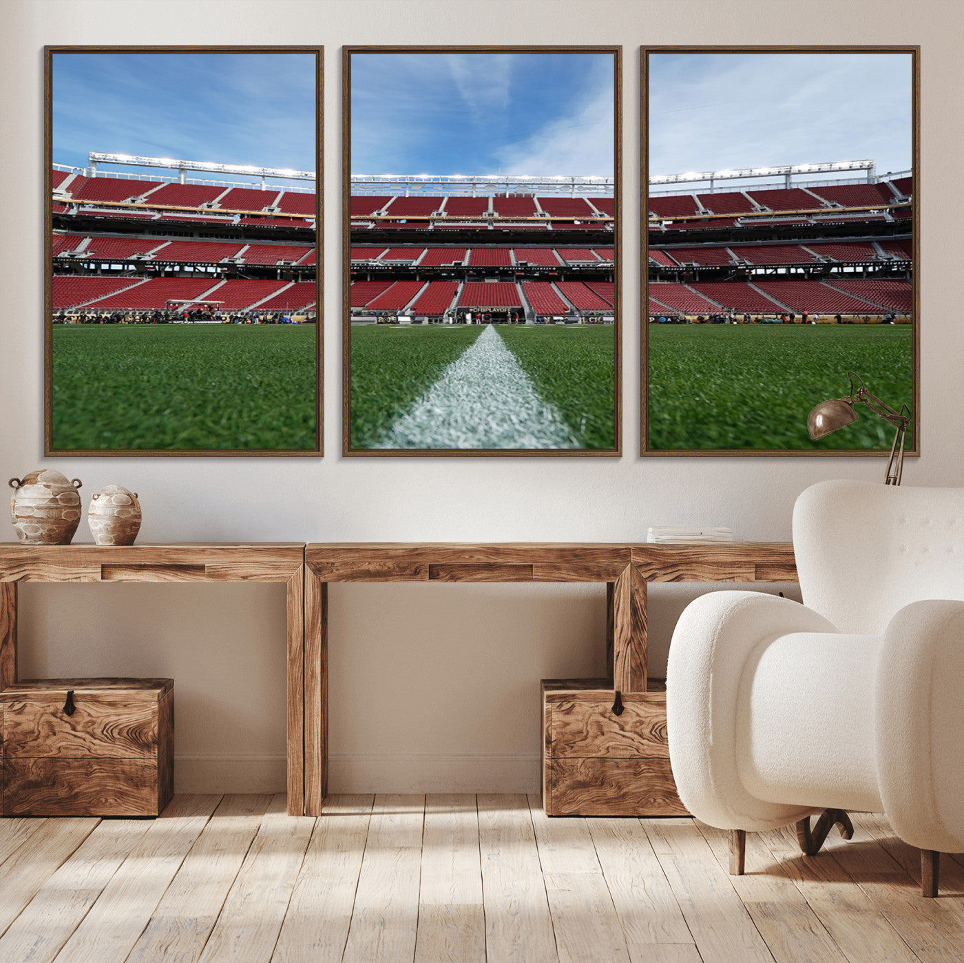MGV-FC-60X30-3P - University of Tulsa Golden Hurricane Football Team Print - Tulsa H.A. Chapman Stadium Wall Art