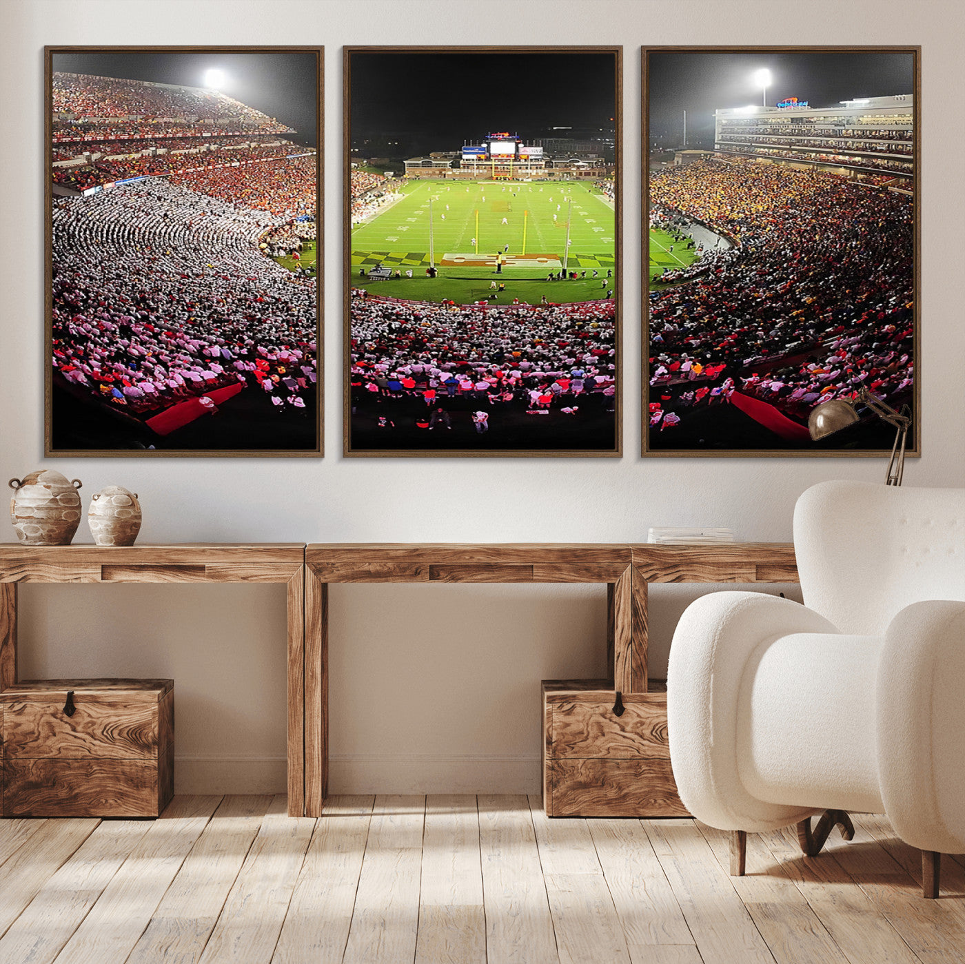 MGV-FC-60X30-3P - University of Maryland Terrapins Football Team Print - College Park SECU Stadium Wall Art Canvas