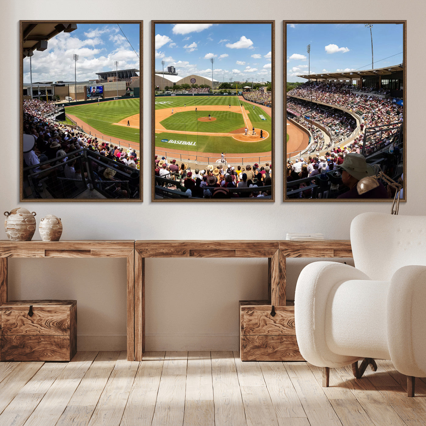 MGV-FC-60X30-3P - The Texas A&M University Aggies Athletics Team Print - College Station Kyle Field Wall Art Canvas