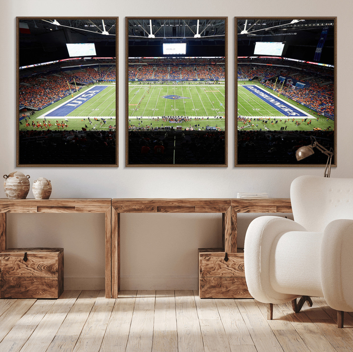 MGV-FC-60X30-3P - The University of Texas at San Antonio Roadrunners Football Team Print - San Antonio Alamodome Wall