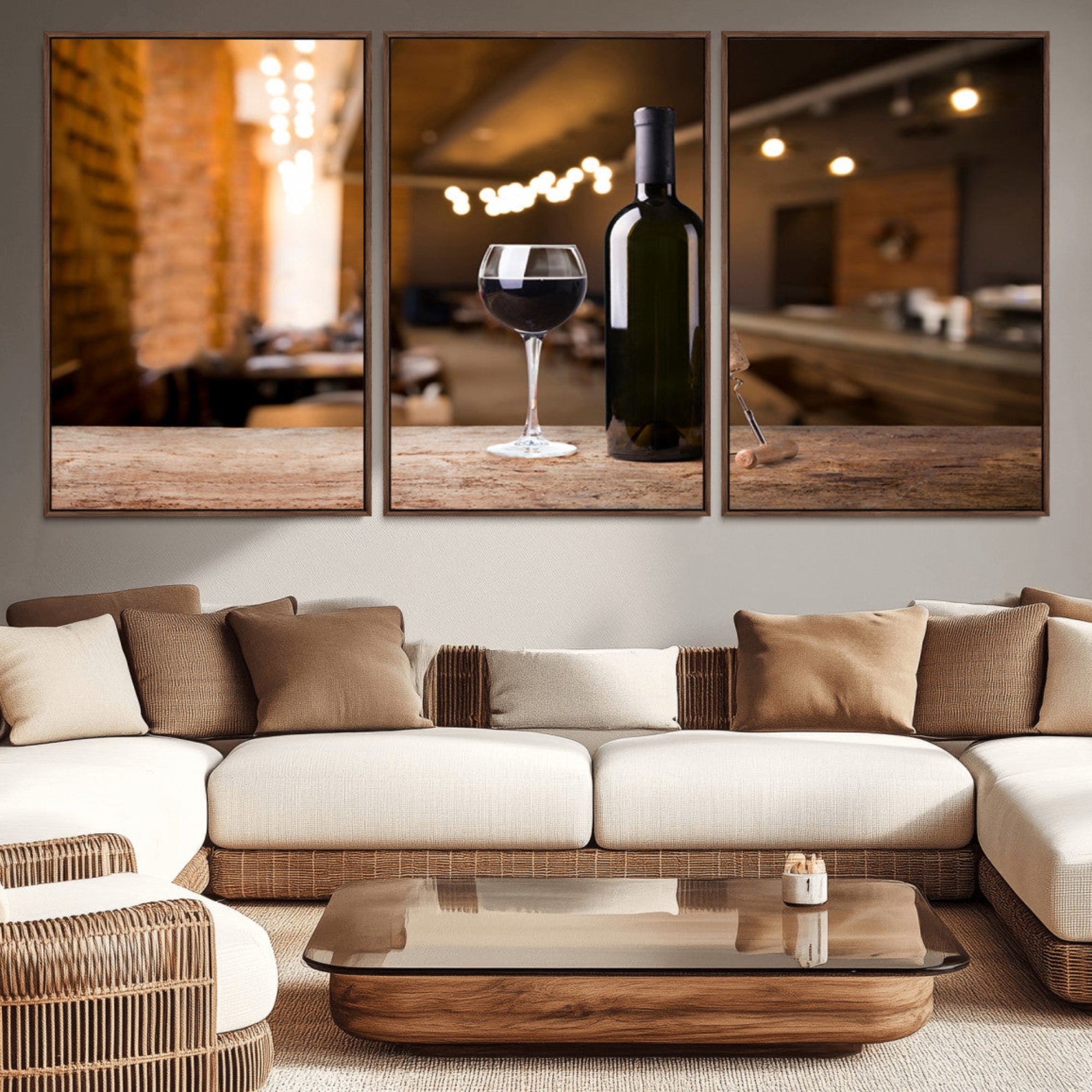 85278-MGV-CV-36X24-Wine and Bottle Wall Art Canvas Print