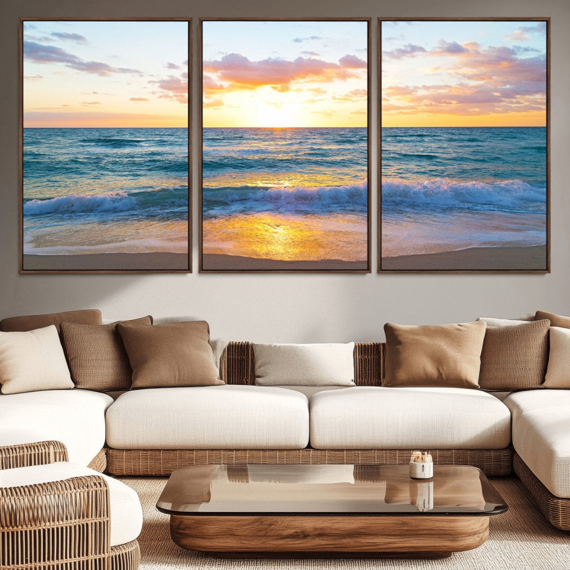 78006-MGV-CV-36X24-Coastal Wall Art - Vintage World Map Canvas Print with Framed Design for Home or Office Decor,