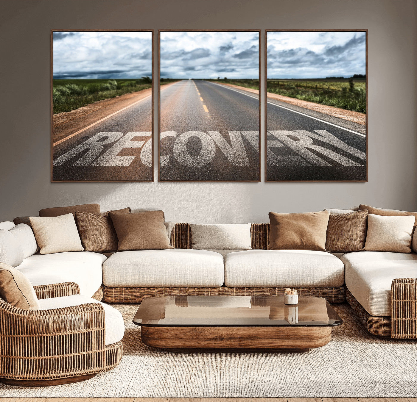 MGV-FC-60X30-3P - Recovery Road Wall Art Canvas Print