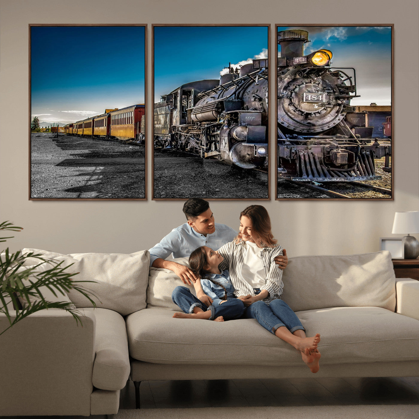 MGV-FC-60X30-3P - Train Wall Art Canvas Print