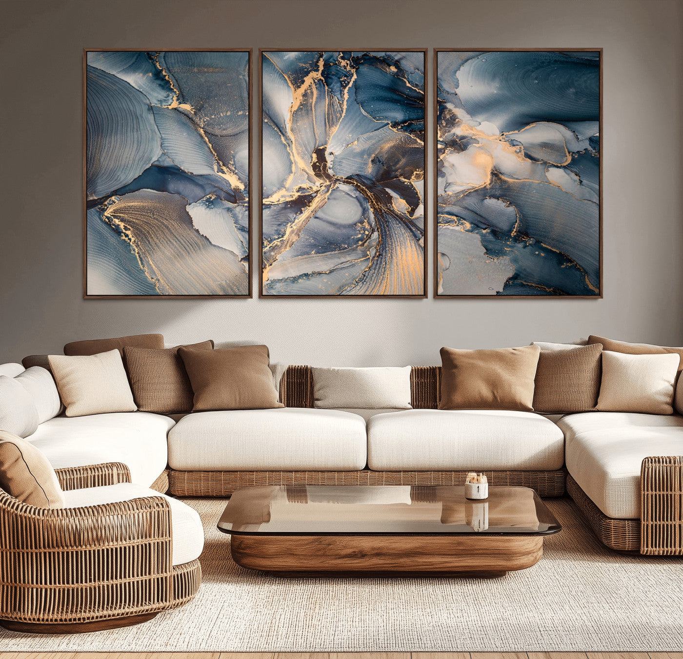 MGV-FC-60X30-3P - Abstract Wall Art Canvas Print for Modern Home Decor
