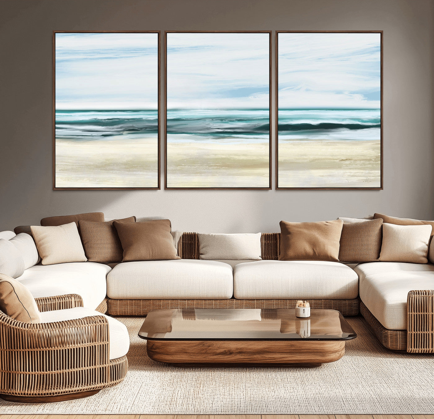 -Ocean Abstract Wall Art Canvas Print