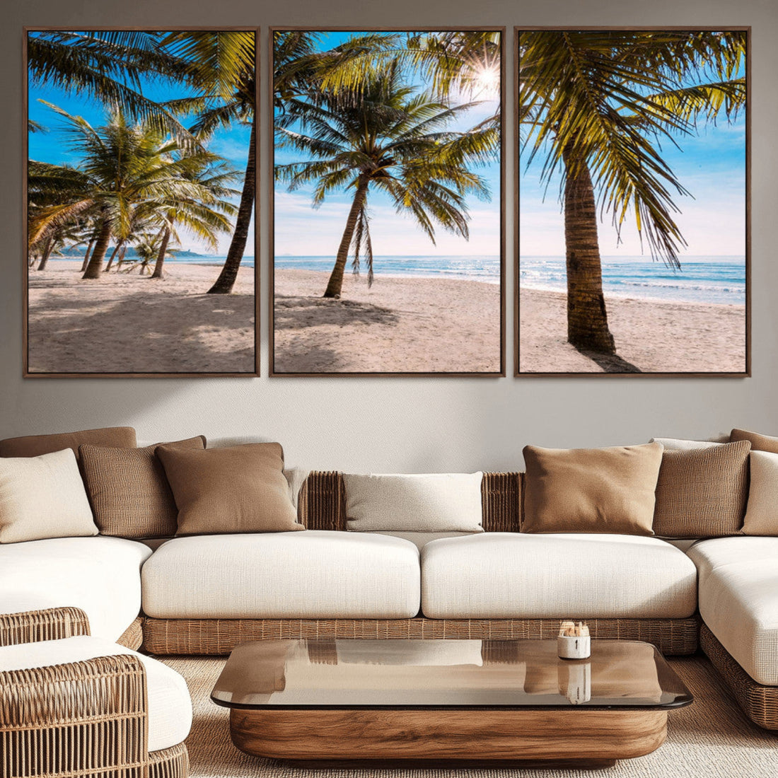 Palm Beach Tropical Island Wall Art Canvas Print