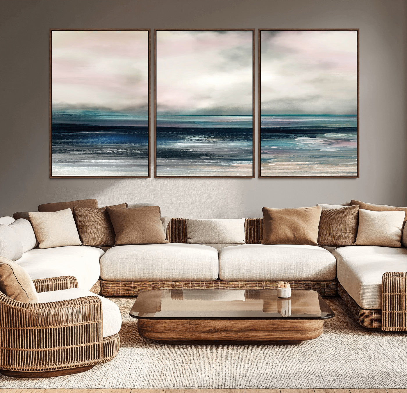 MGV-FC-60X30-3P - Contemporary Abstract Wall Art Canvas Print