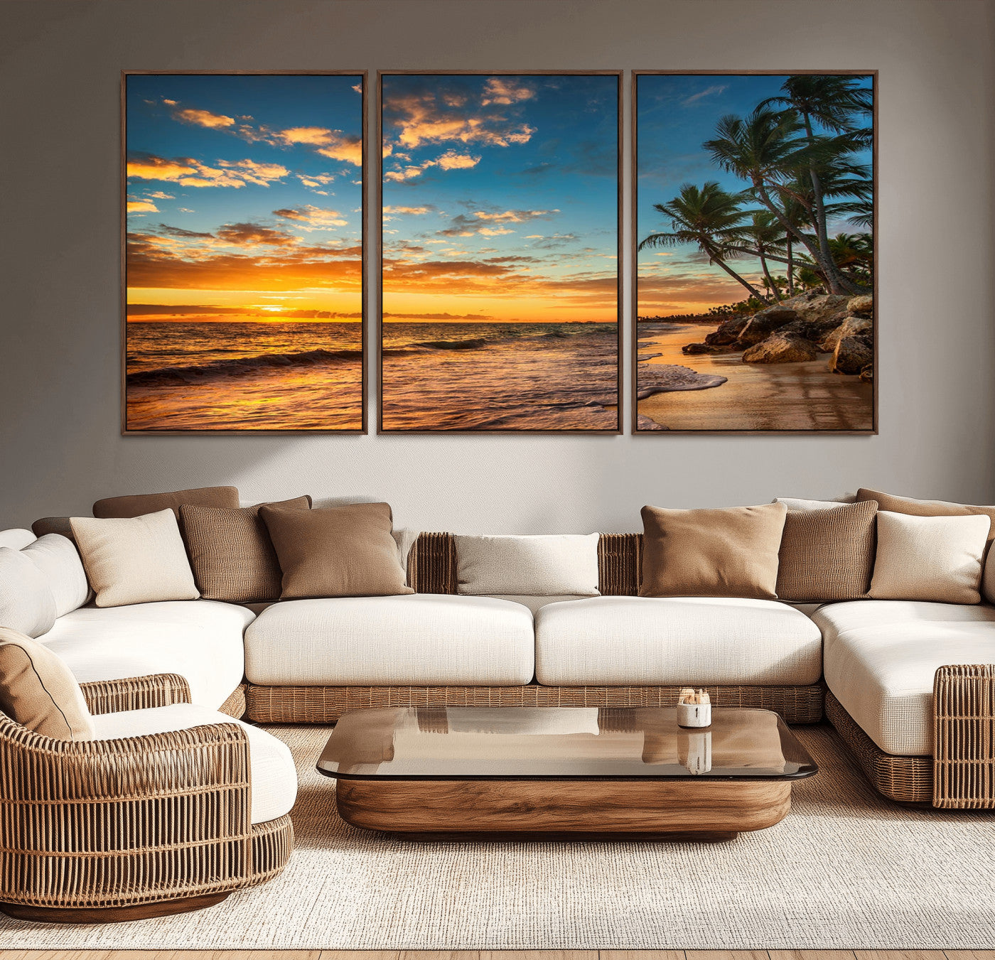 MGV-FC-60X30-3P - Sunset Wall Art Canvas Print