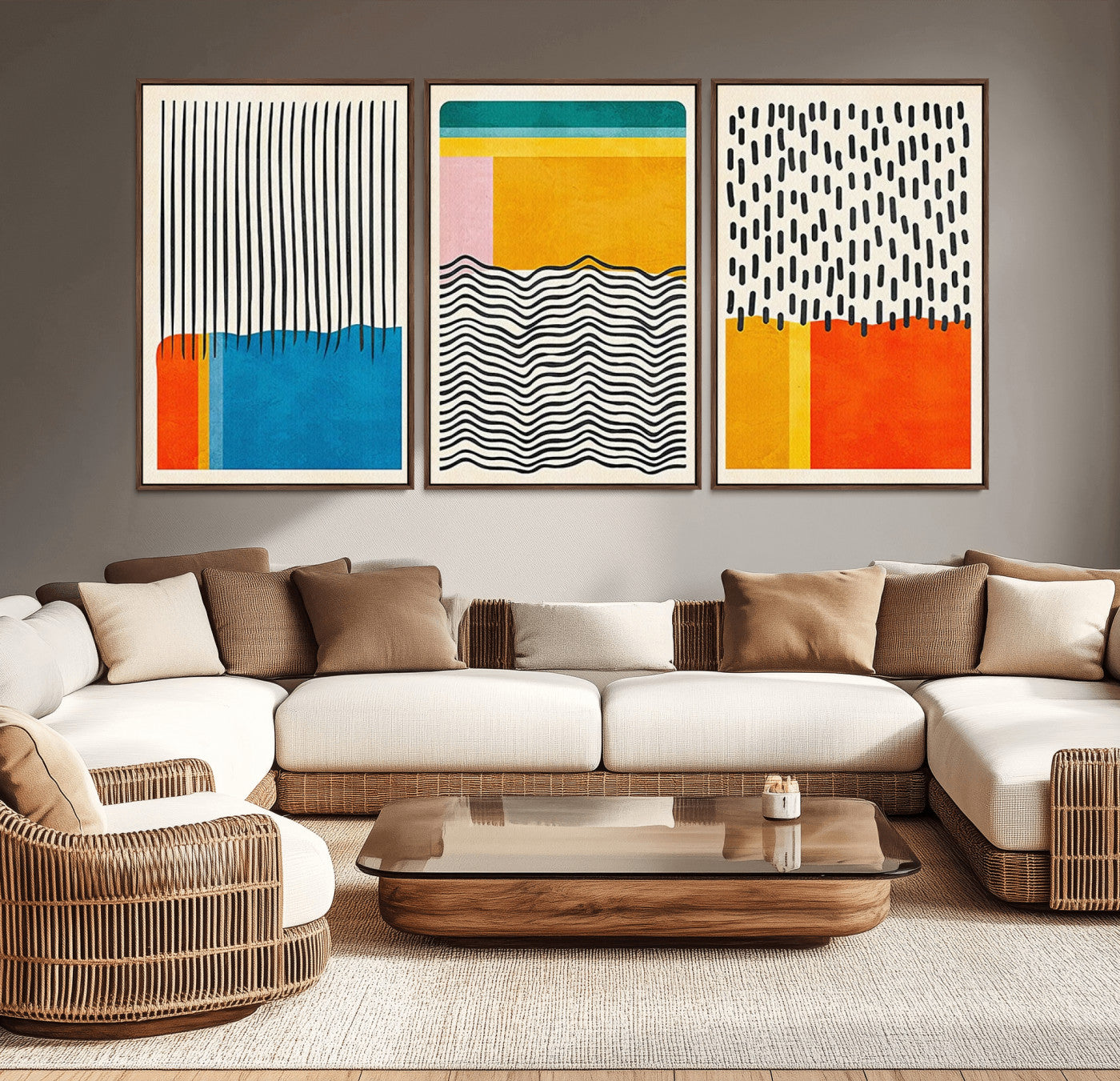 85253-MGV-CV-36X24-Canvas Print Wall Art Abstract Illustrs Art Boho, Framed Abstract Boho Art
