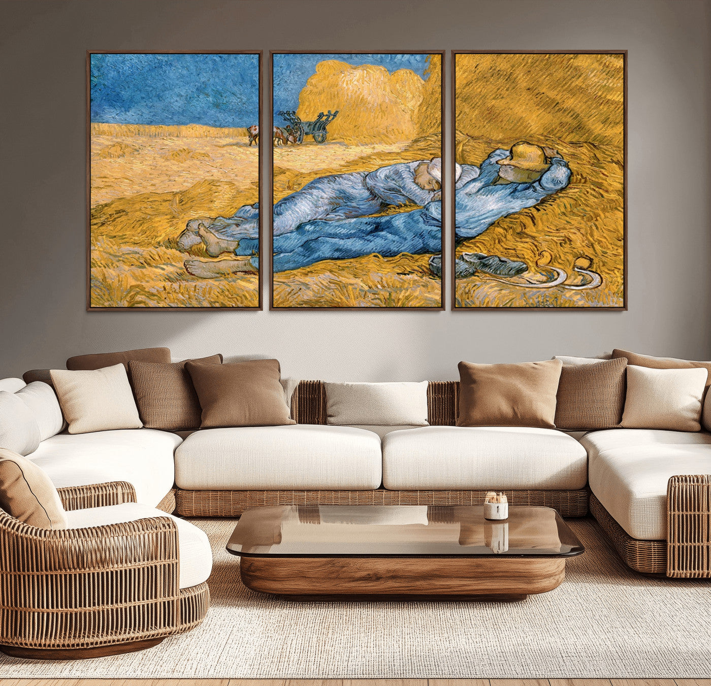 MGV-FC-60X30-3P - Master Artist Vincent Van Gogh Nature Wilderness Illustrs Fine Art Canvas Print