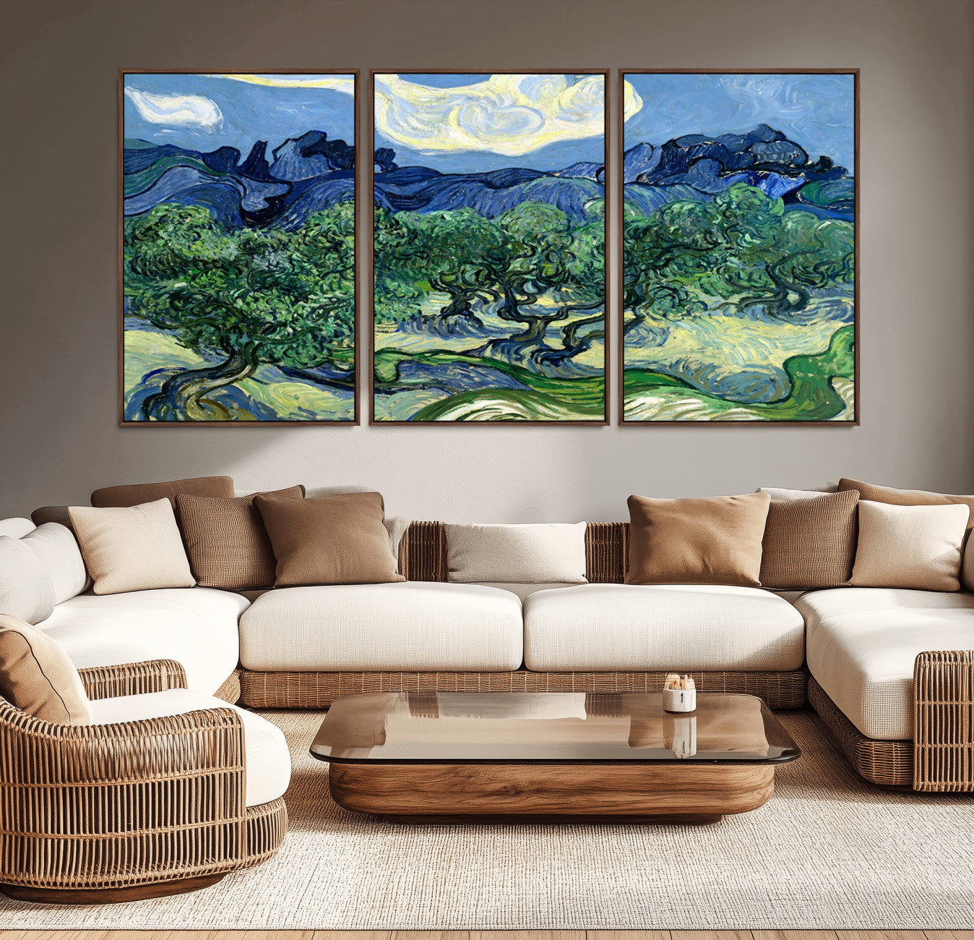 -Olive Trees Van Gogh Wall Art Canvas Print