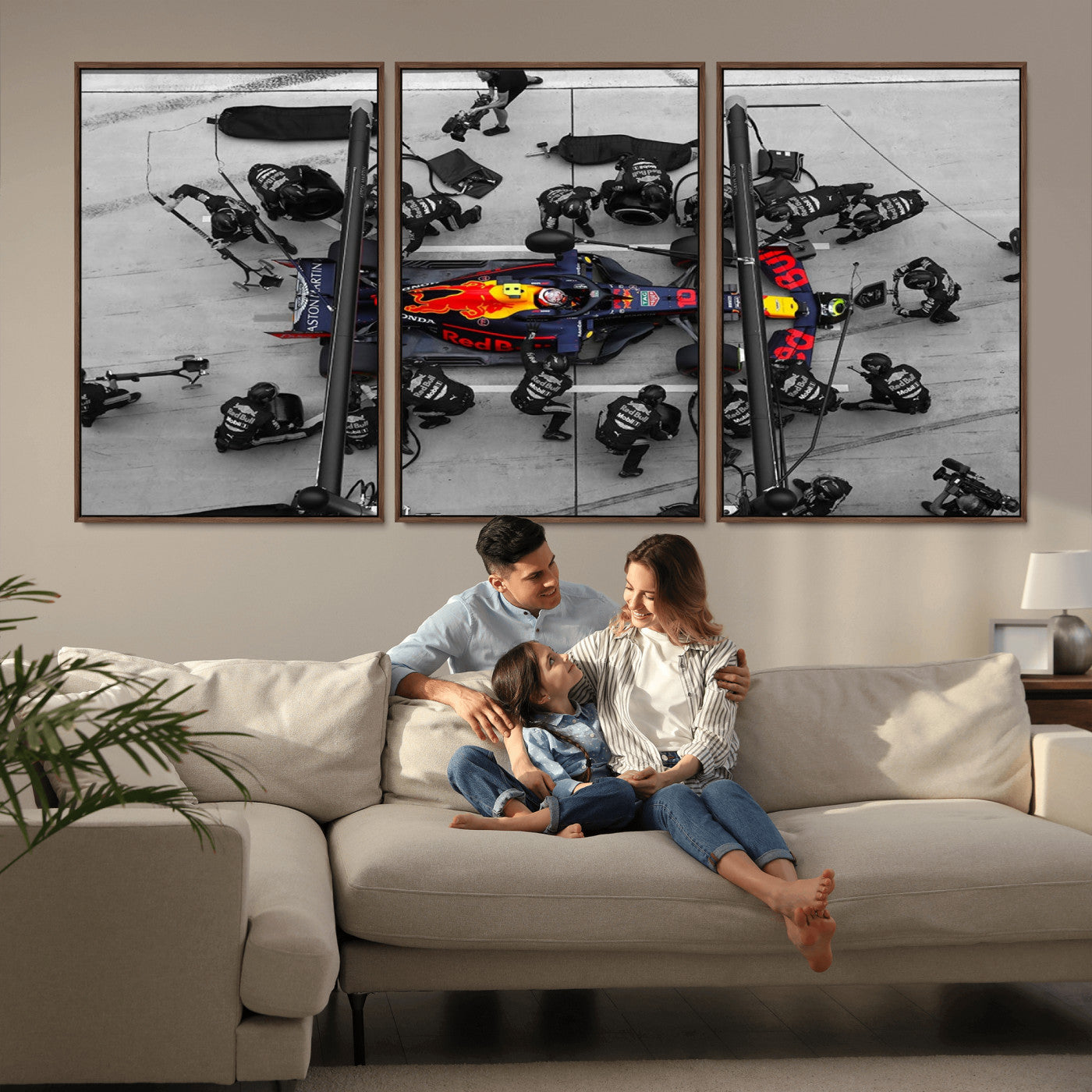 MGV-FC-60X30-3P - RedBull Formula 1 Canvas Wall Art Print