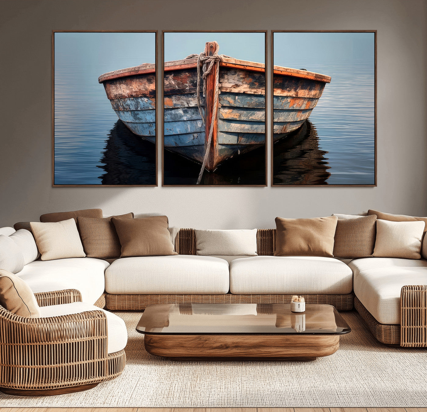 39011-MGV-CV-36X24-Stunning Vintage Boat Canvas Print | Nautical Wall