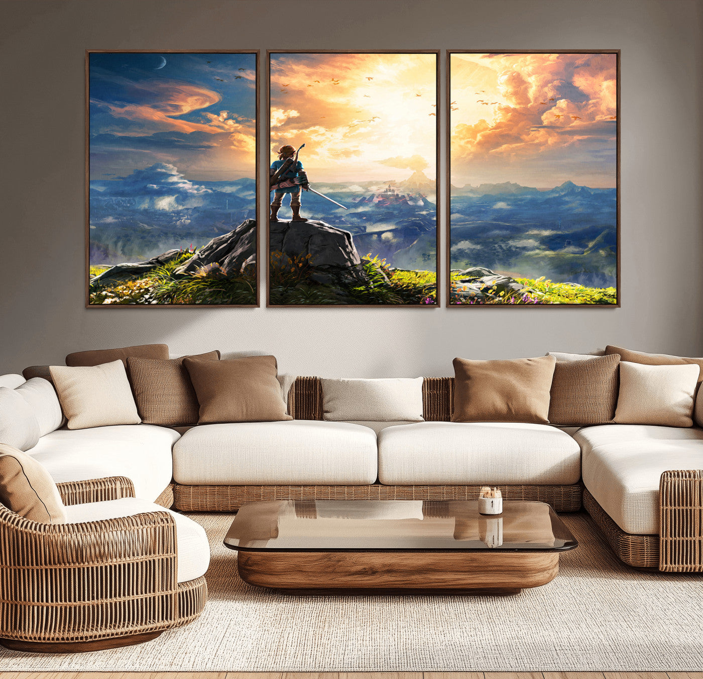 MGV-FC-60X30-3P - Legend of Zelda Breath of the Wild Game Wall Art Canvas, Legend of Zelda Canvas Print