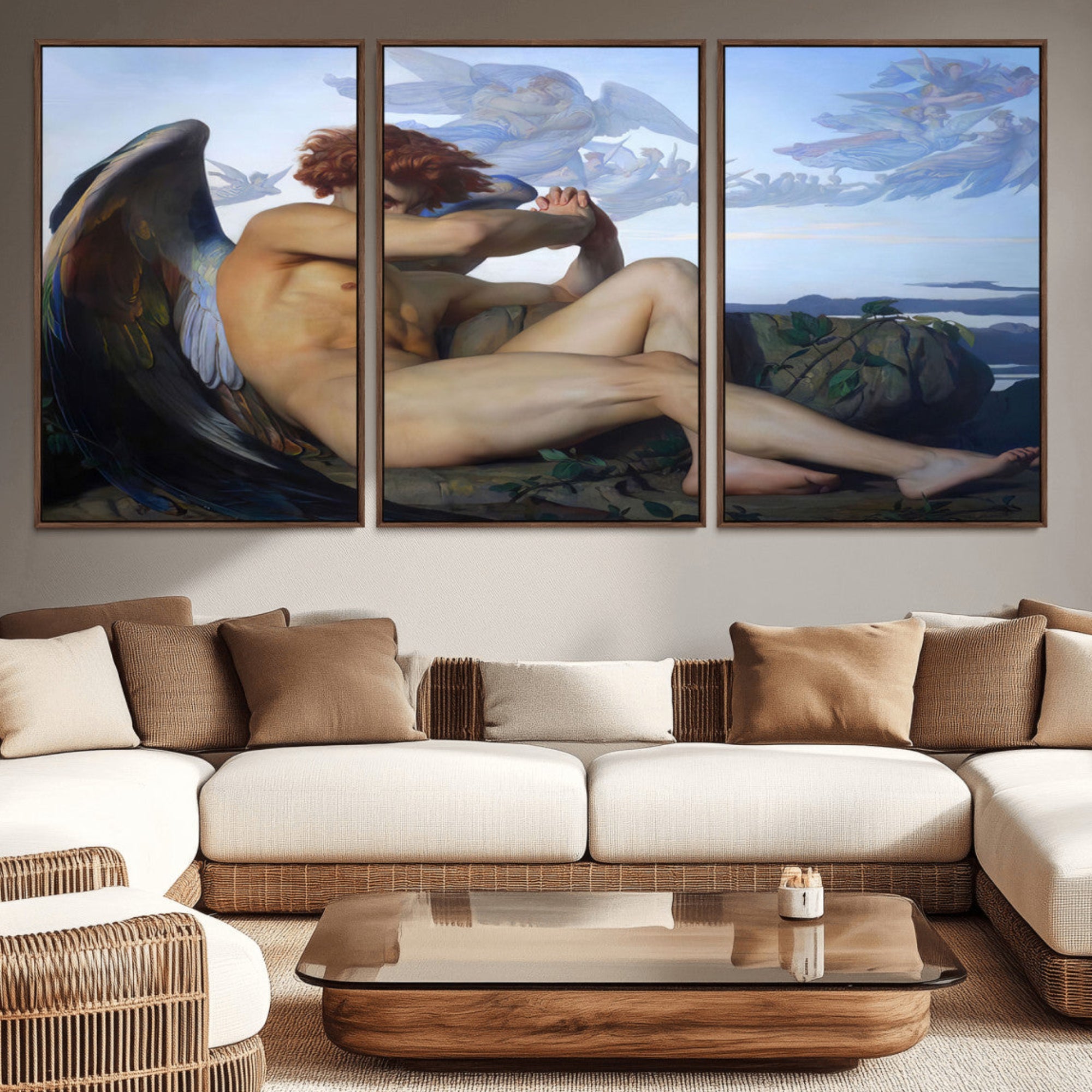 94220-MGV-CV-36X24-Fallen Angel Wall Art Canvas Print – Classic Art, Framed, Ready to Hang - Alexandre Cabanel