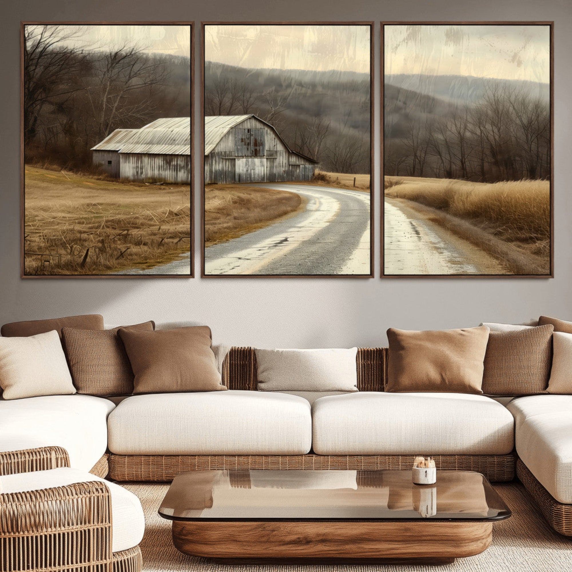 10376-MGV-CV-36X24-Vintage Barn for Farmhouse Wall Decor Canvas Print