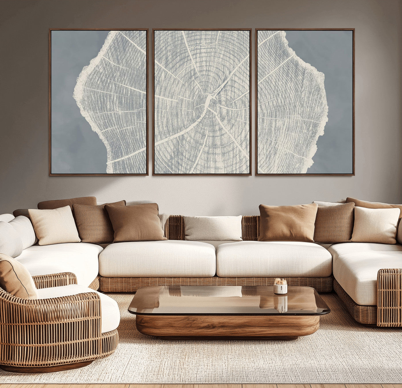 -Abstract Tree Ring Wall Art Canvas Print – Nature-Inspired, Ready to Hang, Modern Home Decor