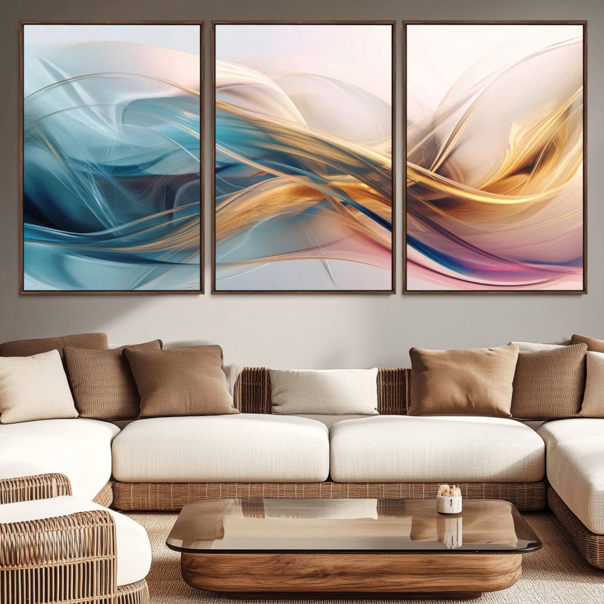 17461-MGV-CV-36X24-Abstract Flowing Colors Wall Art Canvas Print