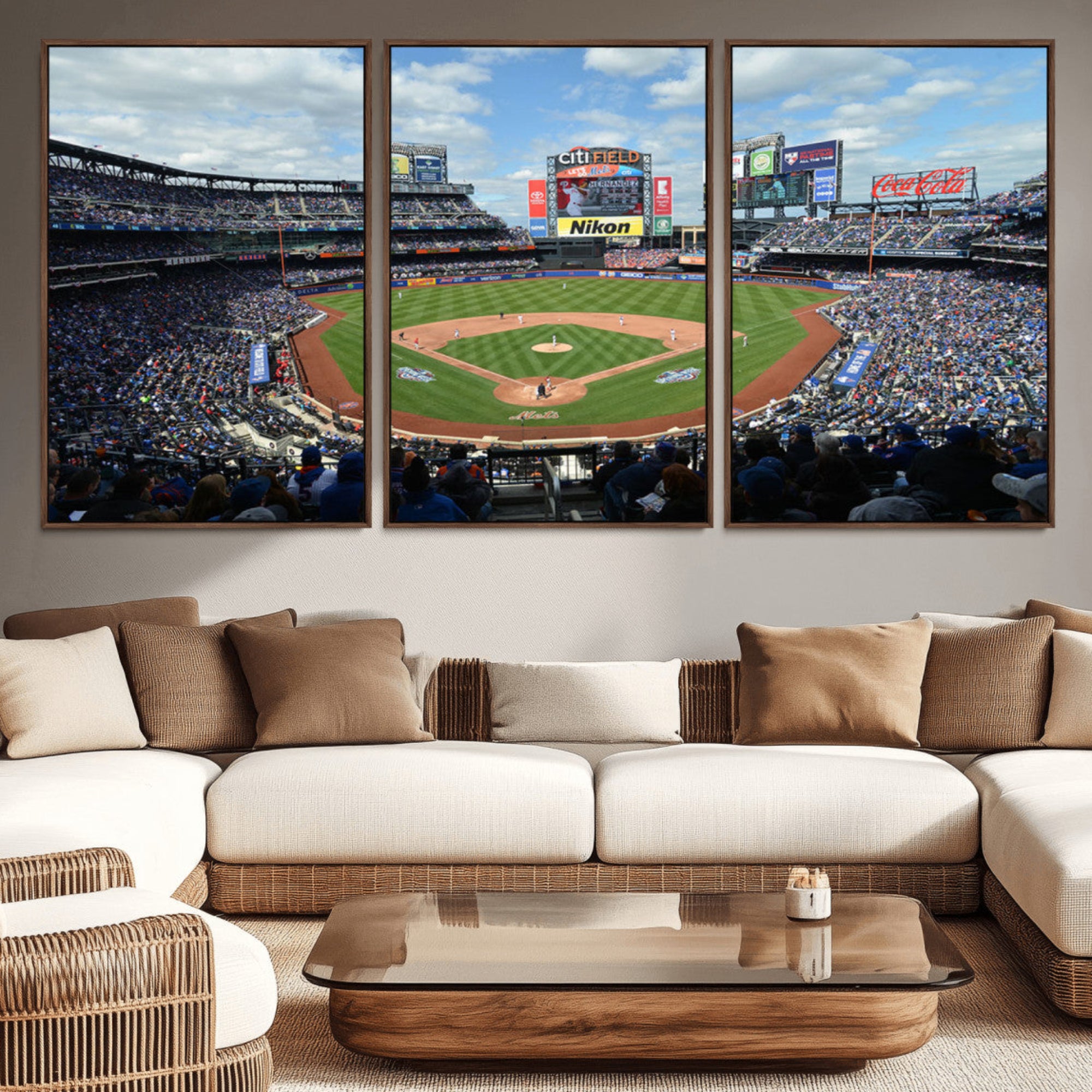 22910-MGV-CV-36X24-New York Mets Baseball Team Print - Citi Field Stadium Wall Art Canvas Print