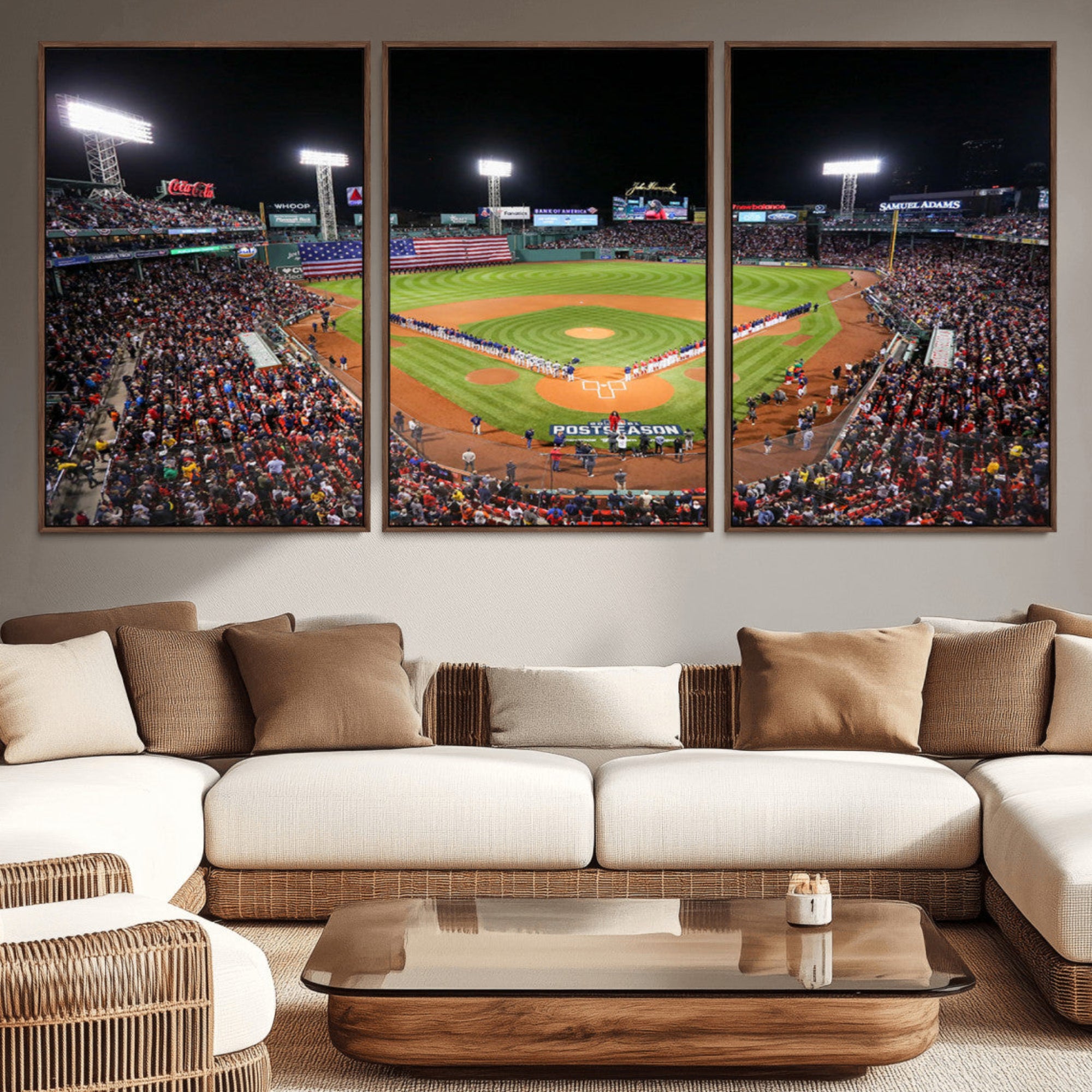 47365-MGV-CV-36X24-Fenway Park Wall Art Canvas Print | Large Baseball Stadium Canvas Print for Boston Red Sox Fans |