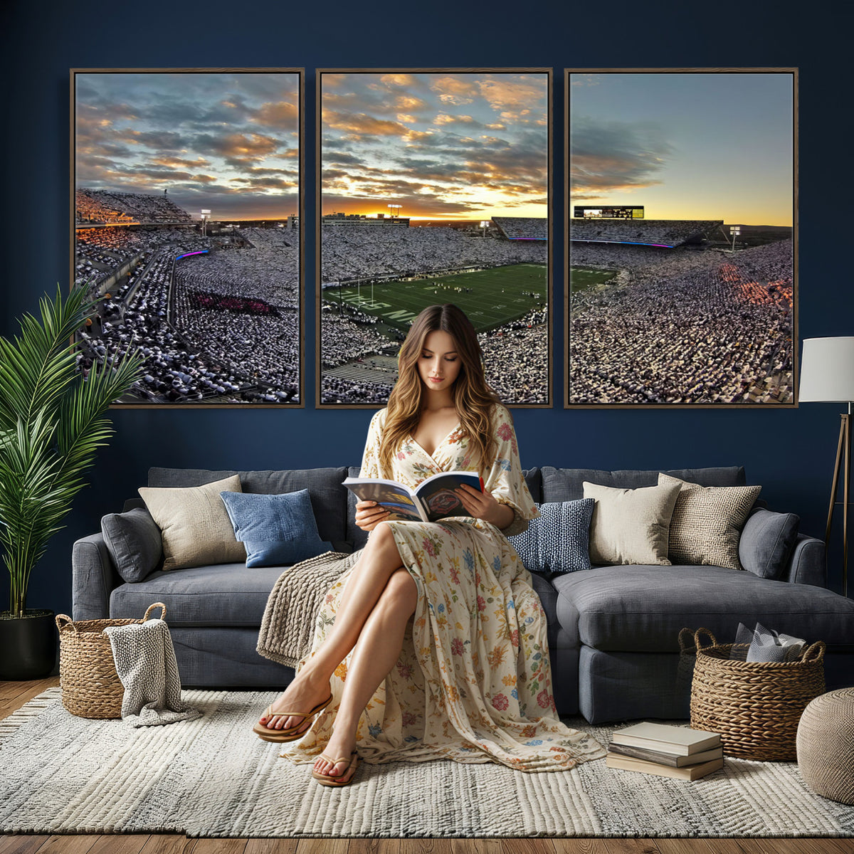 38807-MGV-CV-36X24 - Beaver Stadium Wall Art, Penn State Stadium Wall Art | Penn State Nittany Lions Football