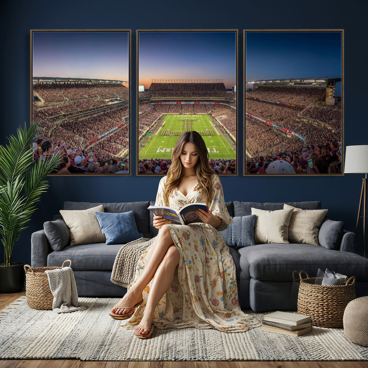 17421-MGV-CV-36X24 - Kyle Field Wall Art Print | Large Texas A&M Aggies Football Canvas Print for Sports Enthusiasts |