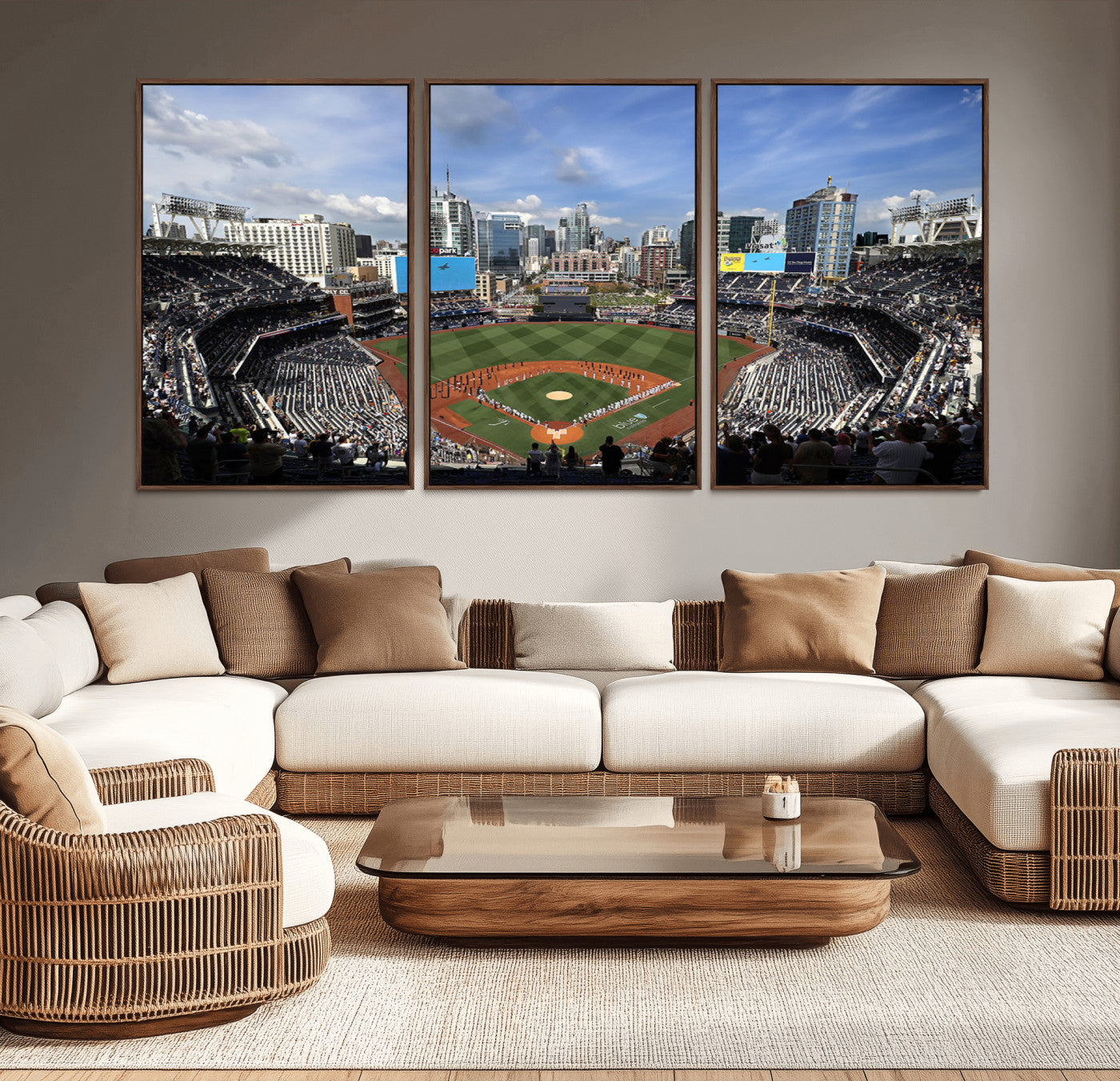 -San Diego Padres Baseball Team Print - Petco Park Stadium Wall Art Canvas Print