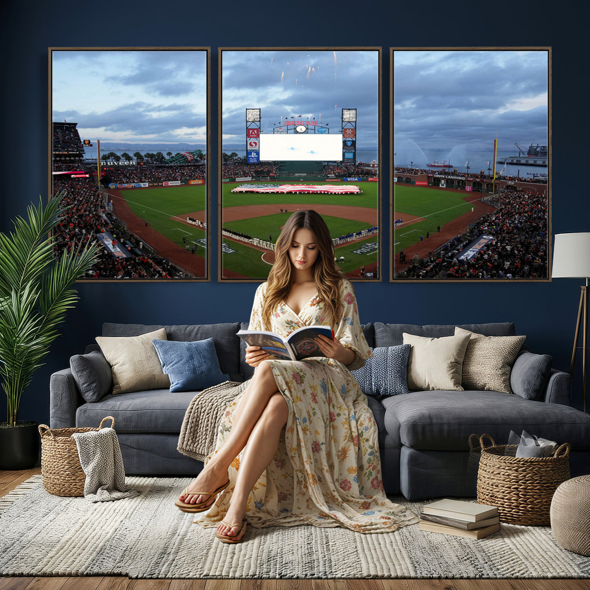 44631-MGV-CV-36X24 - Oracle Park San Francisco Giants Wall Art | Oracle Park Stadium Canvas Print