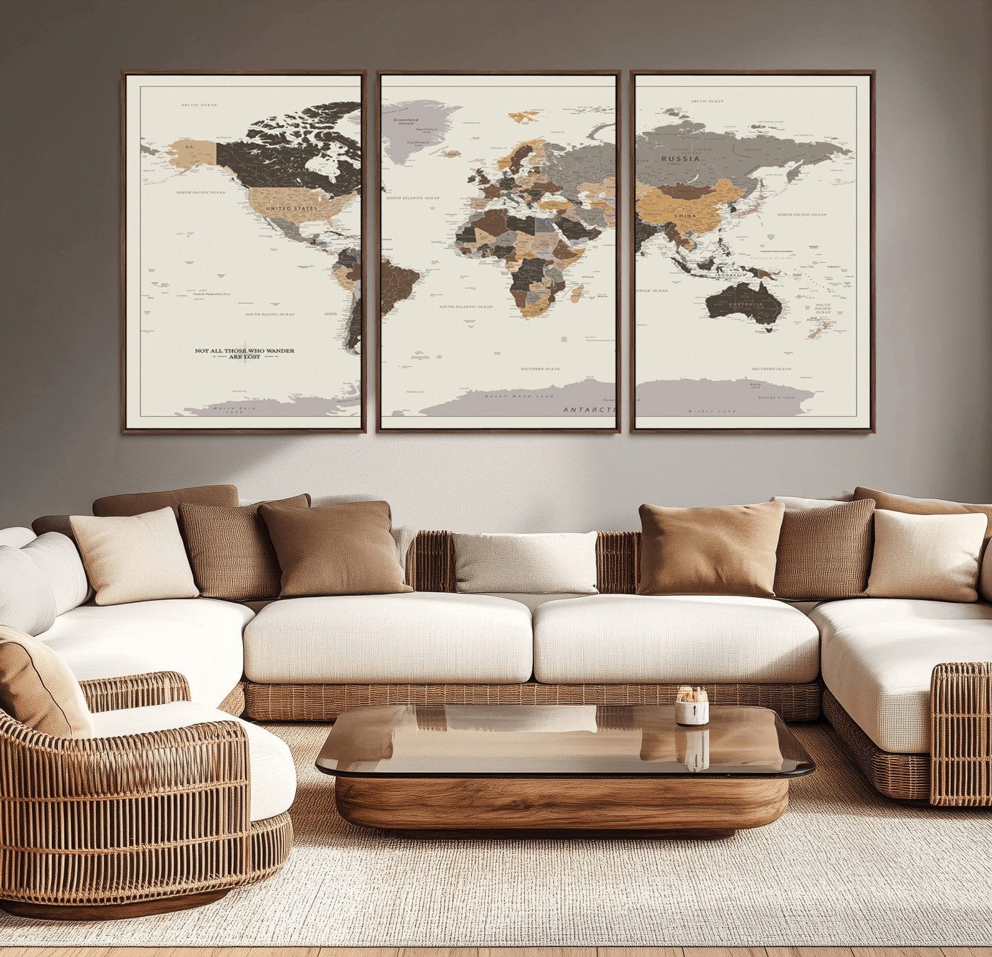 90426-MGV-CV-36X24-Push Pin World Map Canvas Print – Travel Tracker Wall Art for Couples, Perfect Anniversary Gift for Home or Office Decor