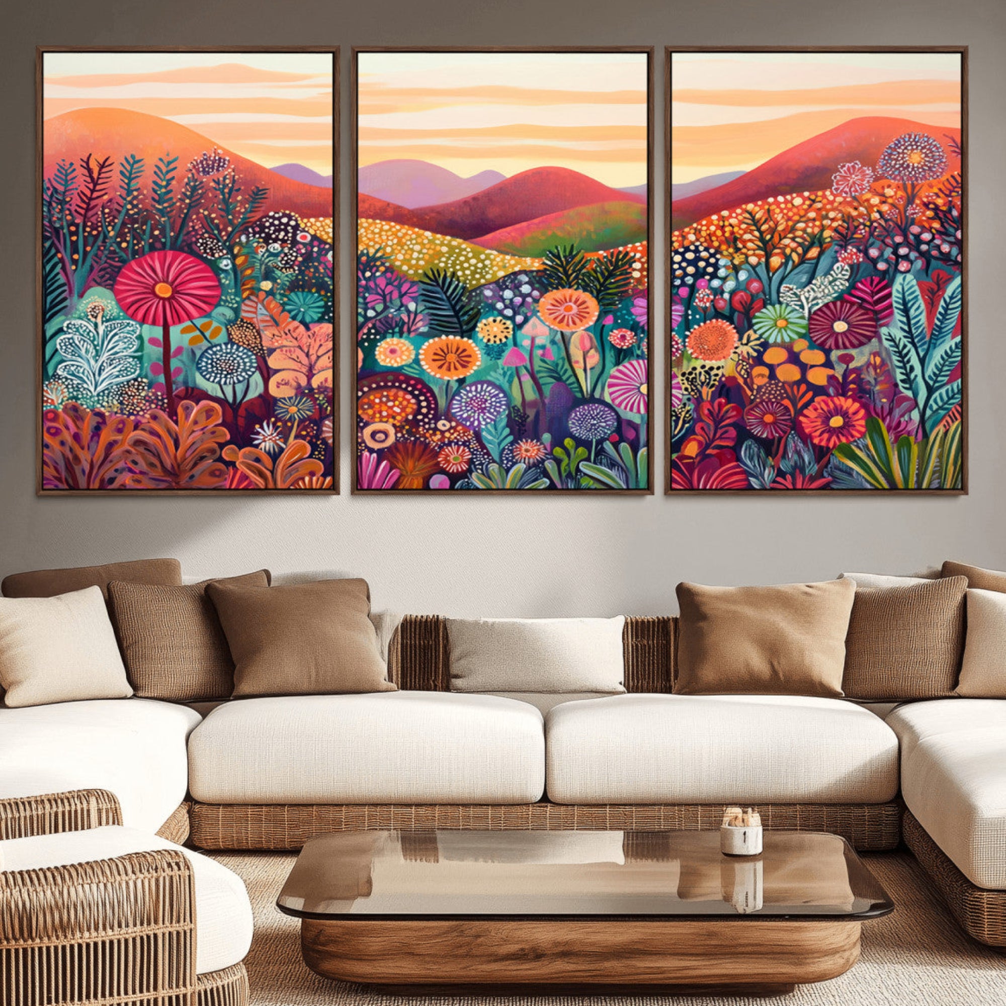 51484-MGV-CV-36X24-Yayoi Kusama 1986 Wall Art Print – Yayoi Kusama Wabi Sabi Japanese Wall Art Print - Vibrant Abstract