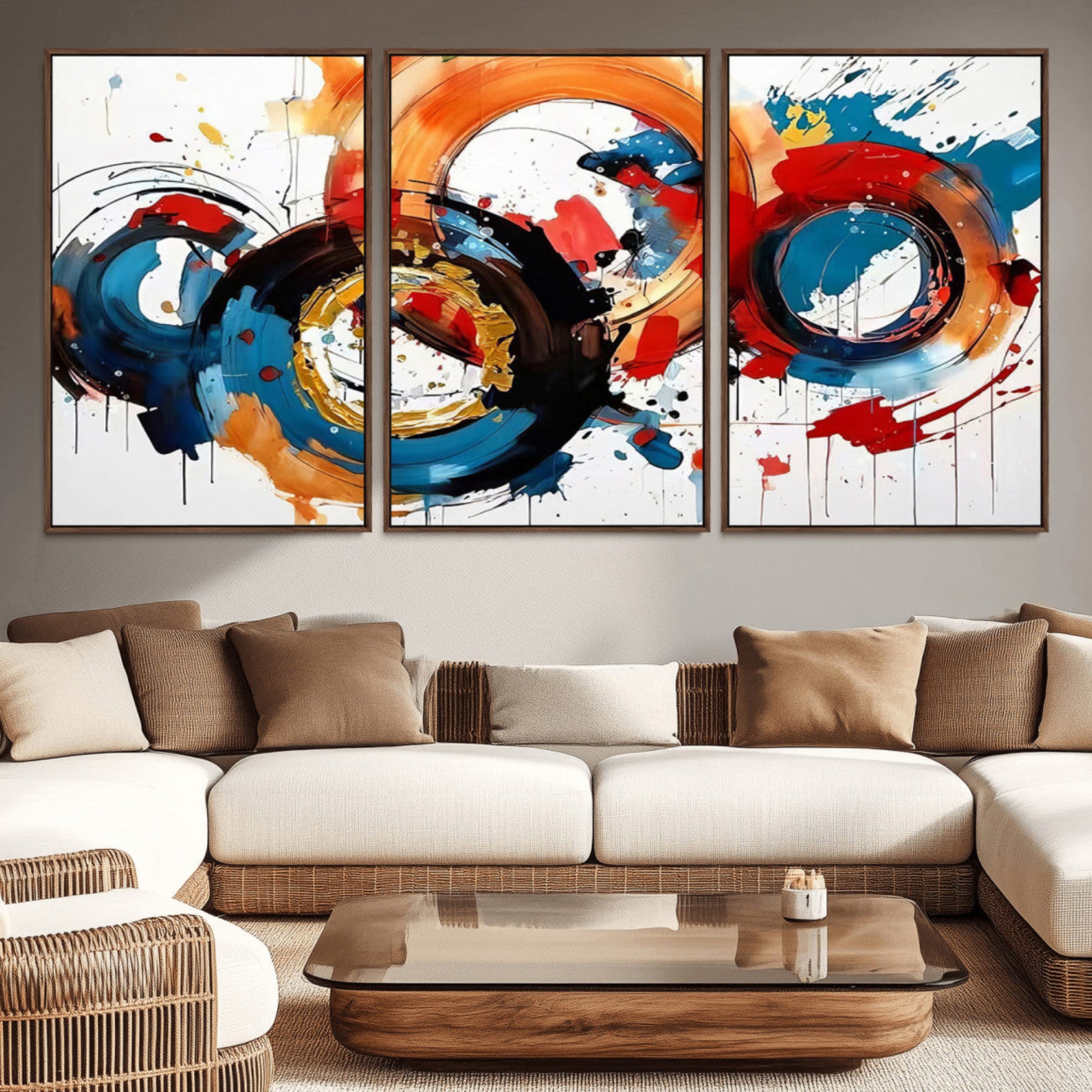 88266-MGV-CV-36X24-Abstract Wall Art, Rings Wall Art Canvas Print