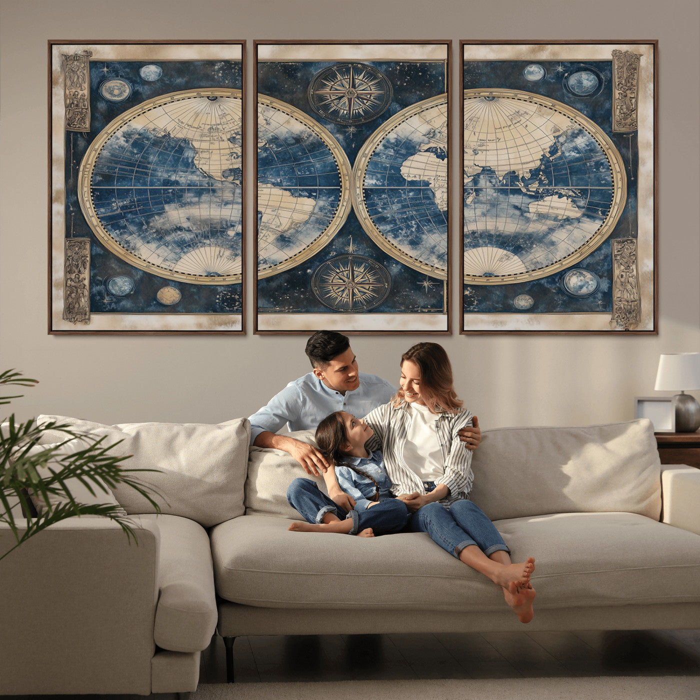 MGV-FC-60X30-3P - World Map Canvas Print