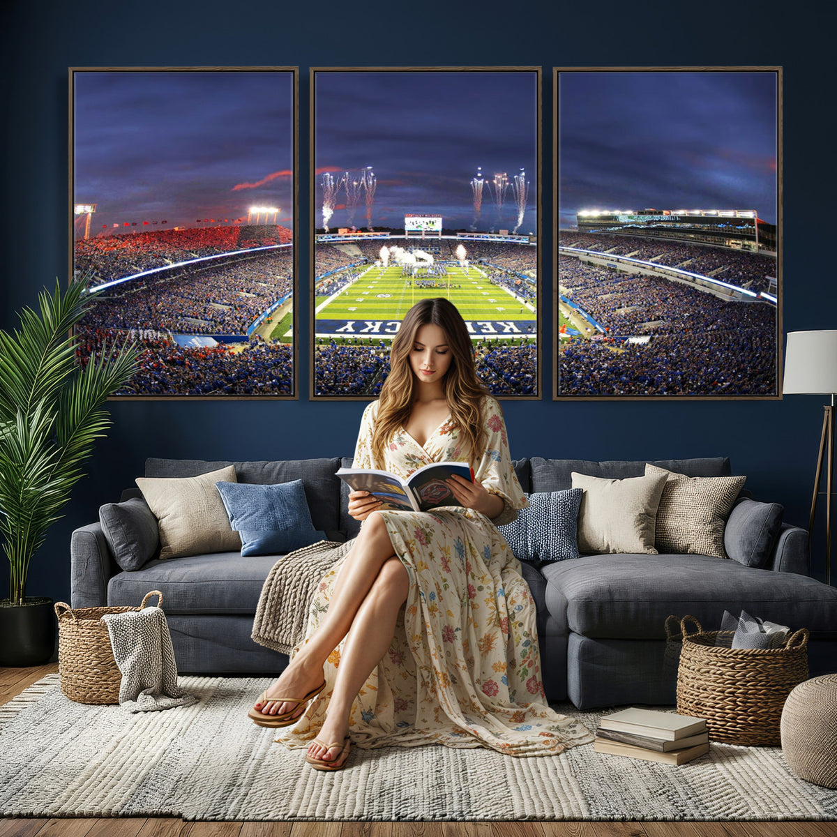 26008-MGV-CV-36X24 - Kroger Field Canvas Wall Art, Kentucky Stadium Wall Art