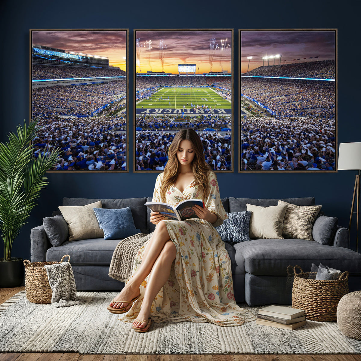 78524-MGV-CV-36X24 - Kroger Field Wall Art Print, Kentucky Stadium Wall Art