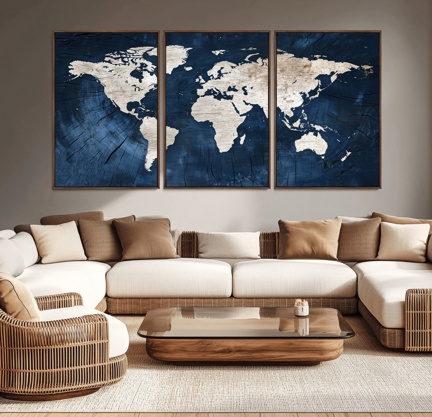 78104-MGV-CV-36X24-Push Pin World Map Canvas Print – Travel Tracker Wall Art for Couples, Perfect Anniversary Gift for Home or Office Decor