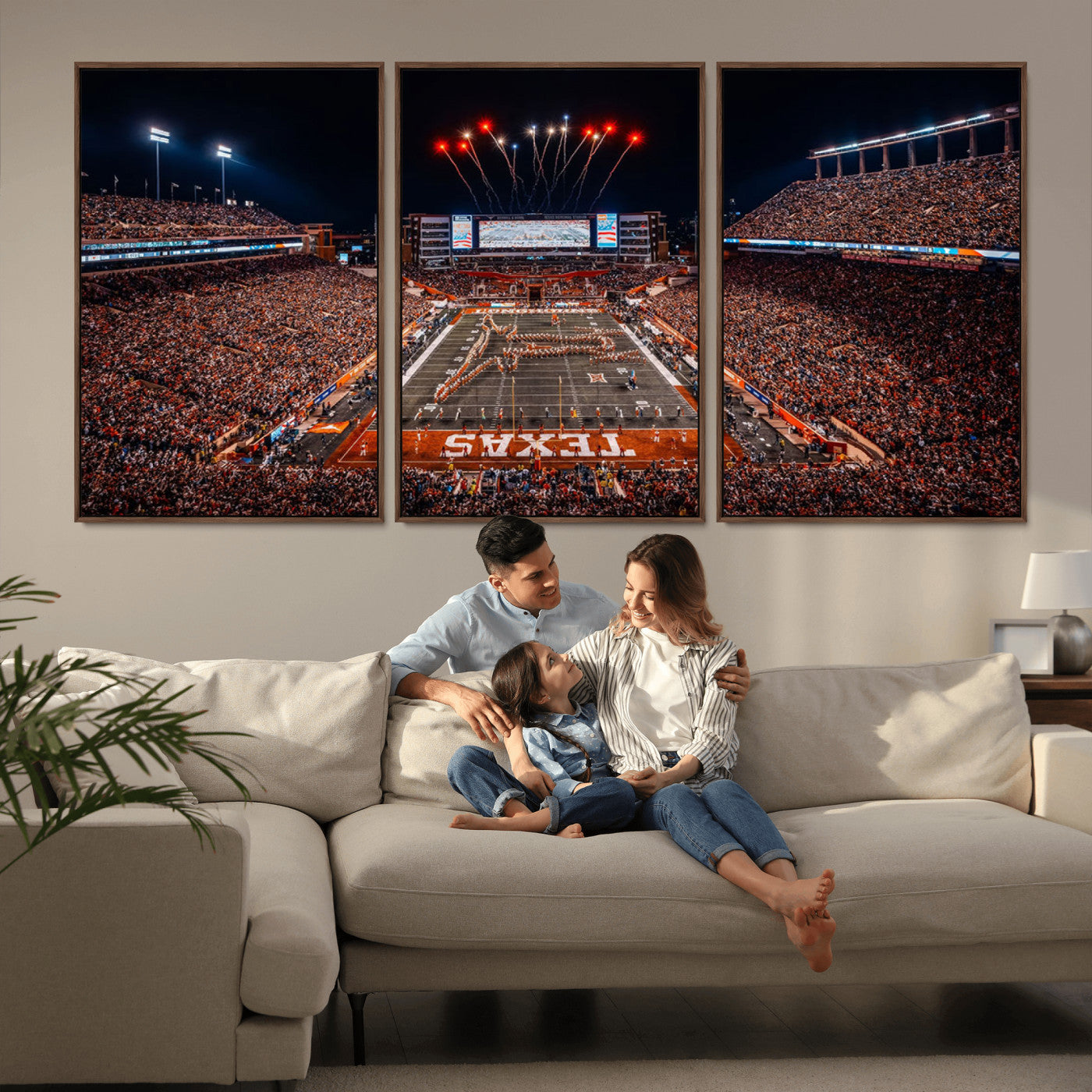 MGV-FC-60X30-3P - Texas Memorial Stadium Wall Art Canvas Print