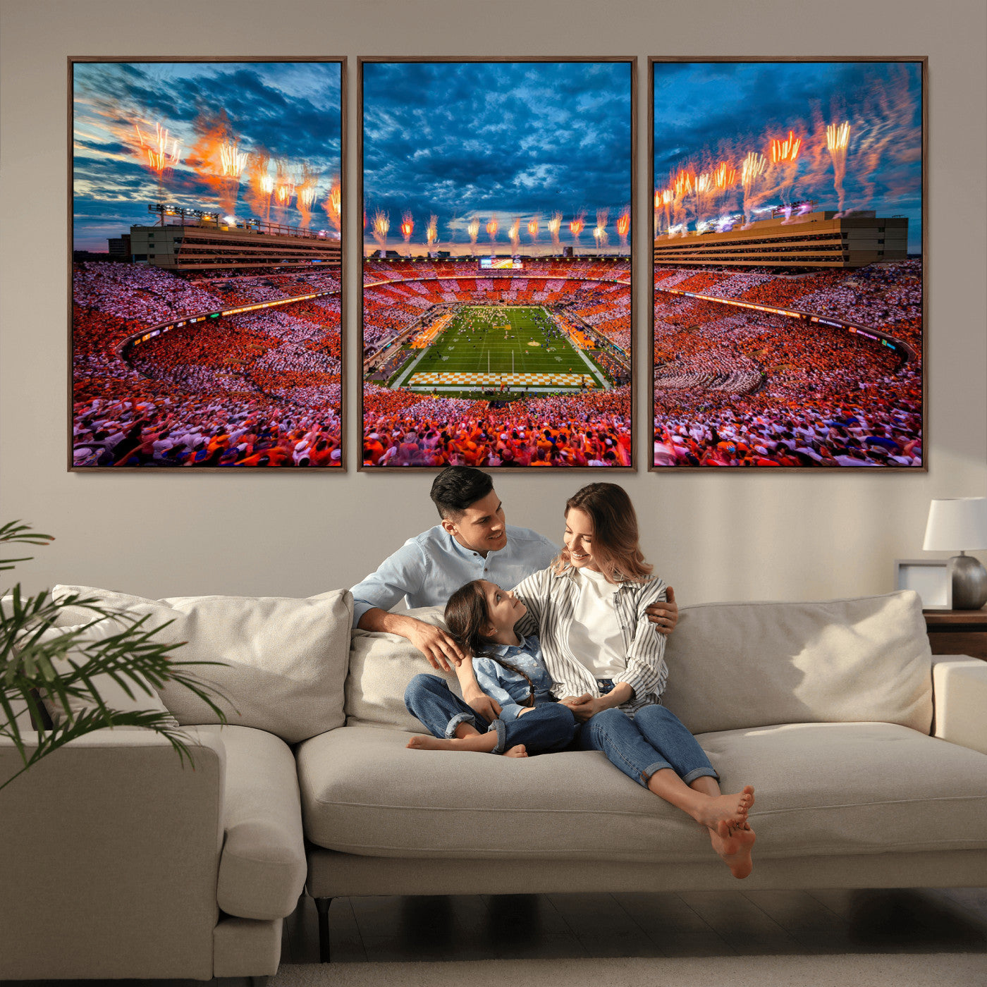 Tennessee Neyland Stadium Wall Art Print, Sports Arena Canvas Wall Art, Panoramic Stadium Canvas Print, Modern Athletic Field Art Printing