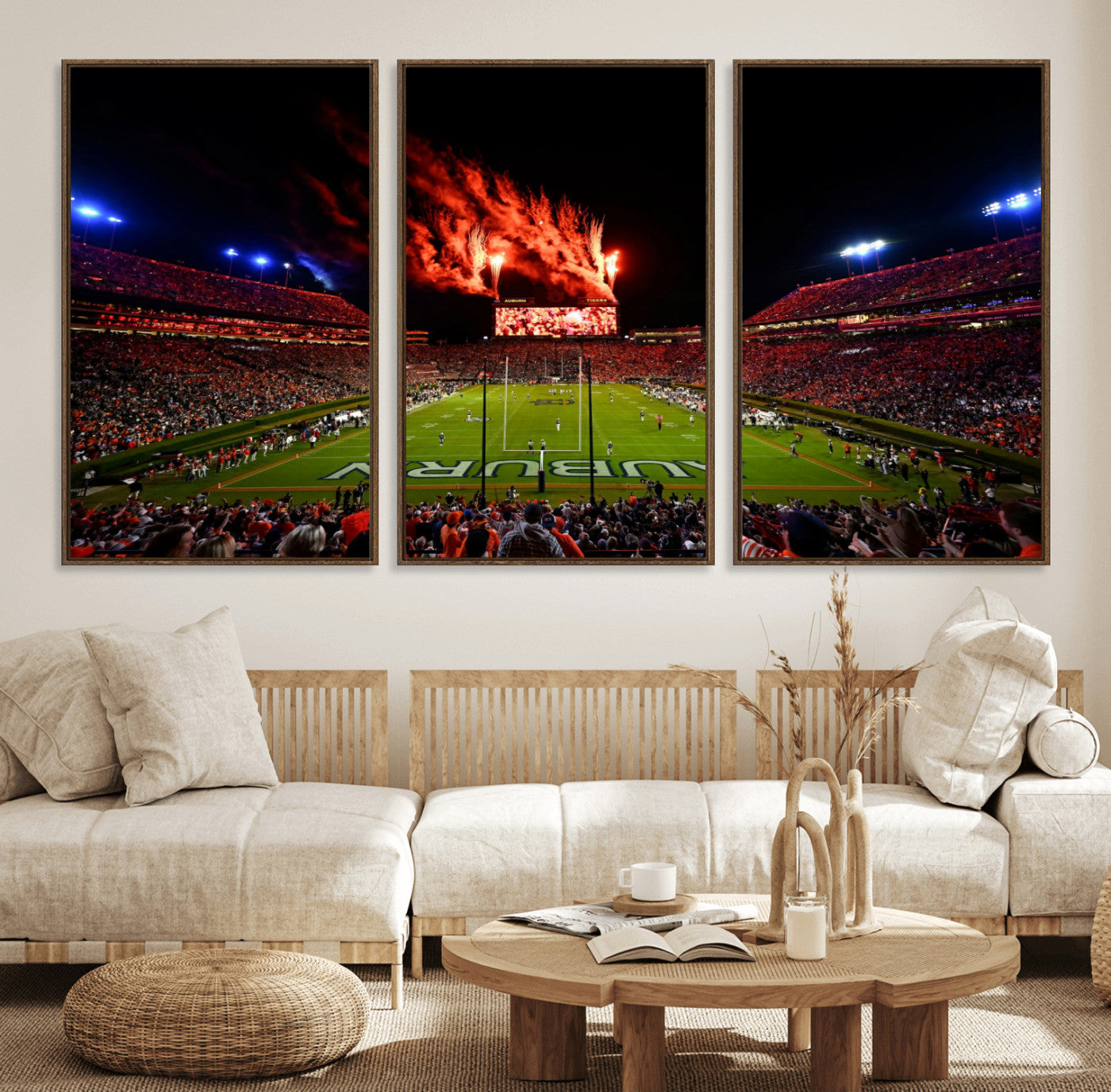 59046876-MGV-CV-36X24-Jordan-Hare Stadium Wall Art Canvas Print, Football Stadium Aerial View, College Sports Art for Man Cave or Game Room (Copy)