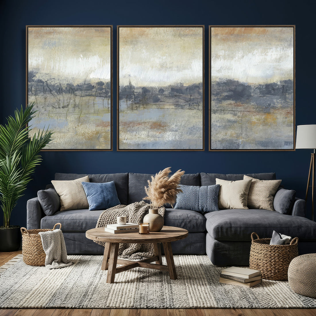 Abstract Neutral Landscape Painting Wall Art