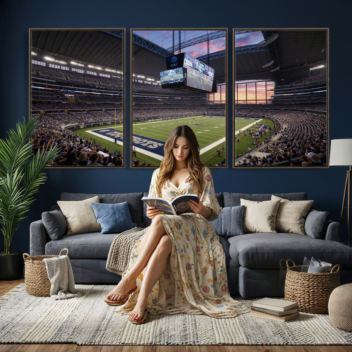 25449193-MGV-CV-36X24 - Stadium Wall Art Canvas Print