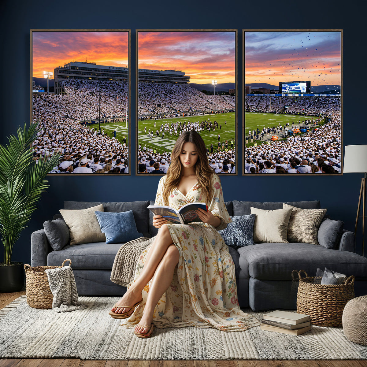 37057330-MGV-CV-36X24 - Stadium Wall Art Canvas Print