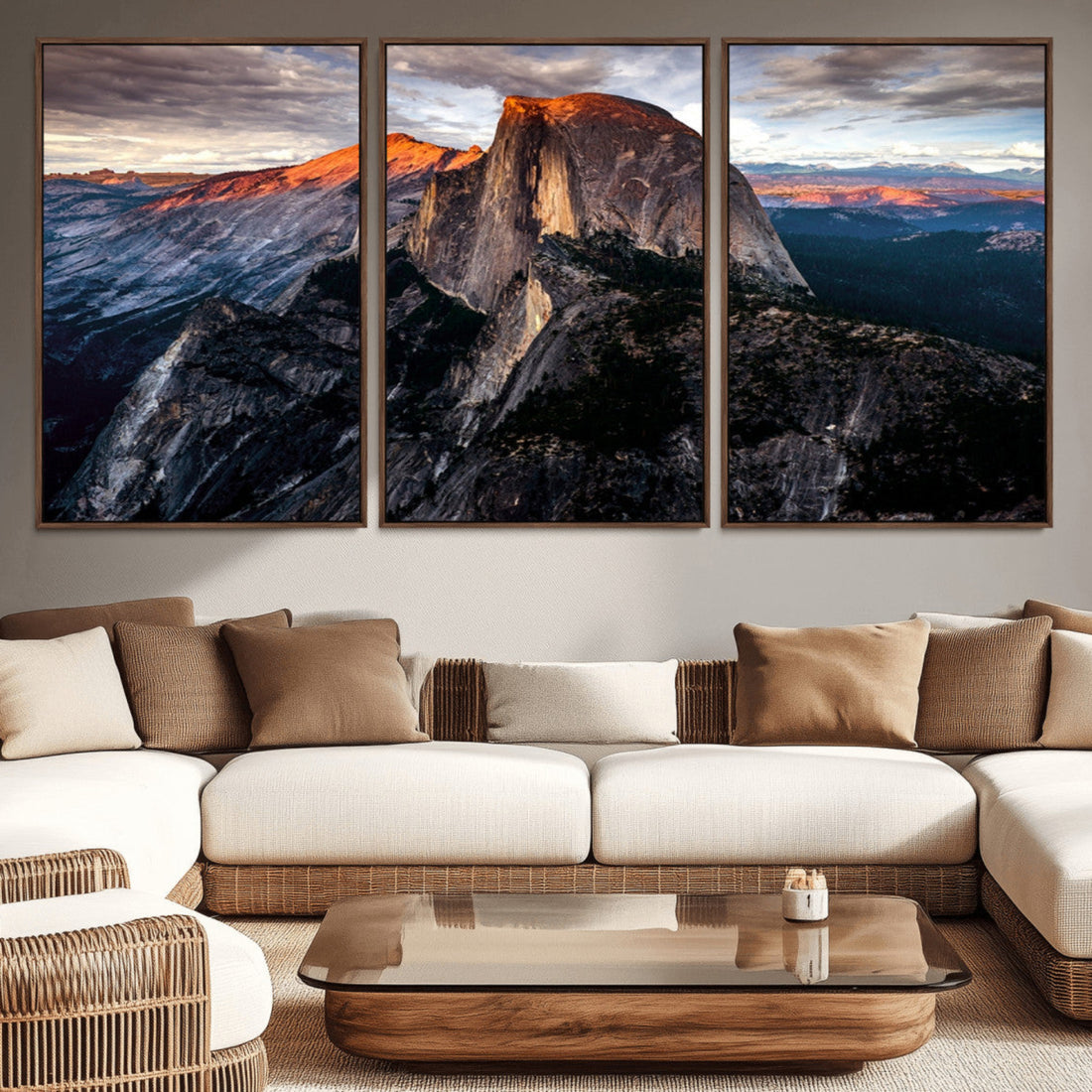 Half Dome Yosemite Wall Art | Majestic Mountain Landscape Canvas Print