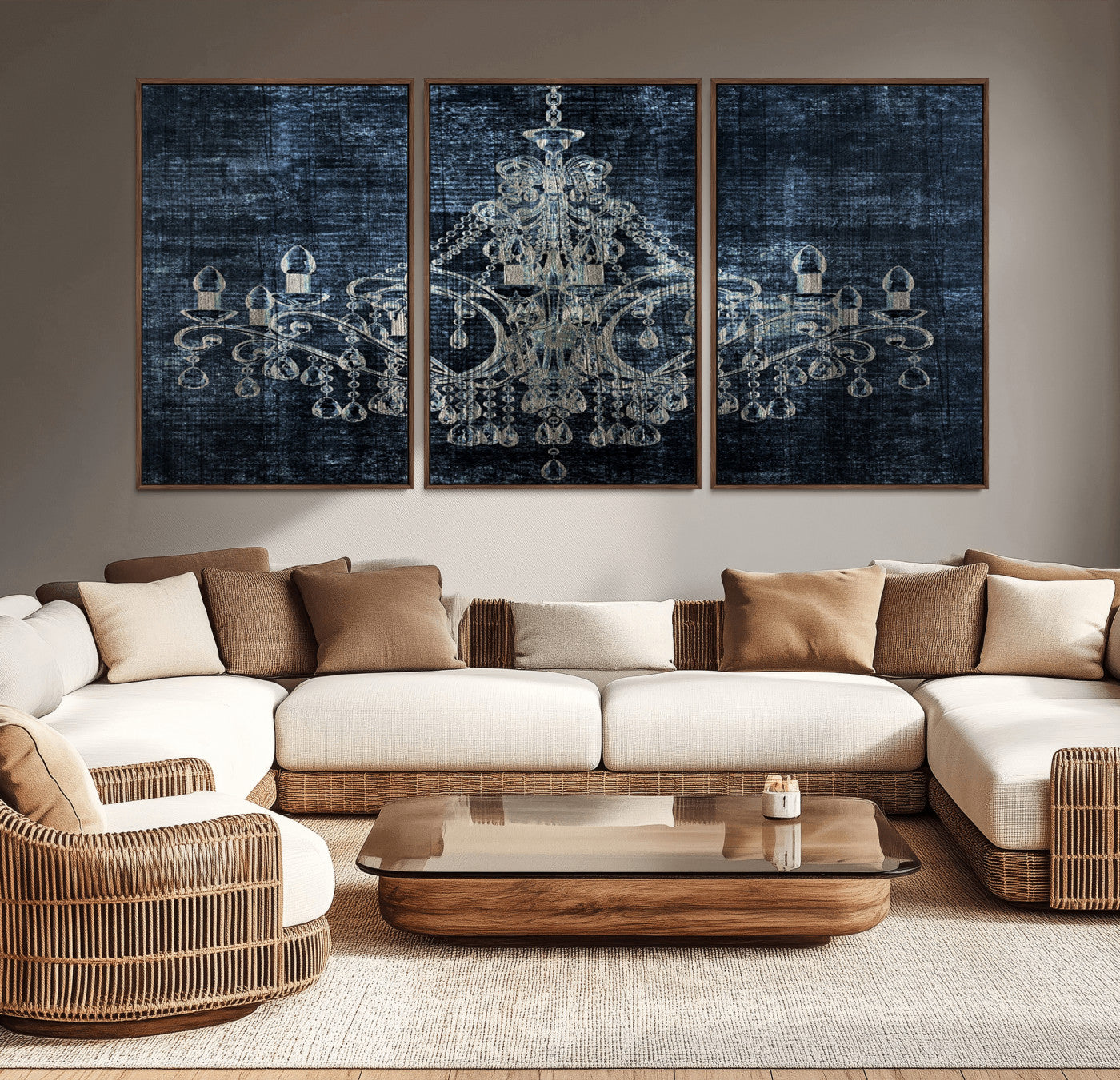 52092-MGV-CV-36X24-Dark Chandelier Wall Art Canvas Print