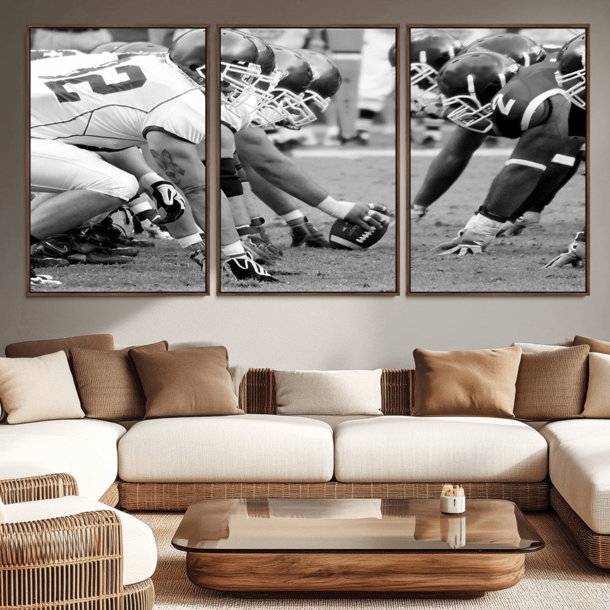 97432-MGV-CV-36X24-American Football Player Wall Art Canvas Print