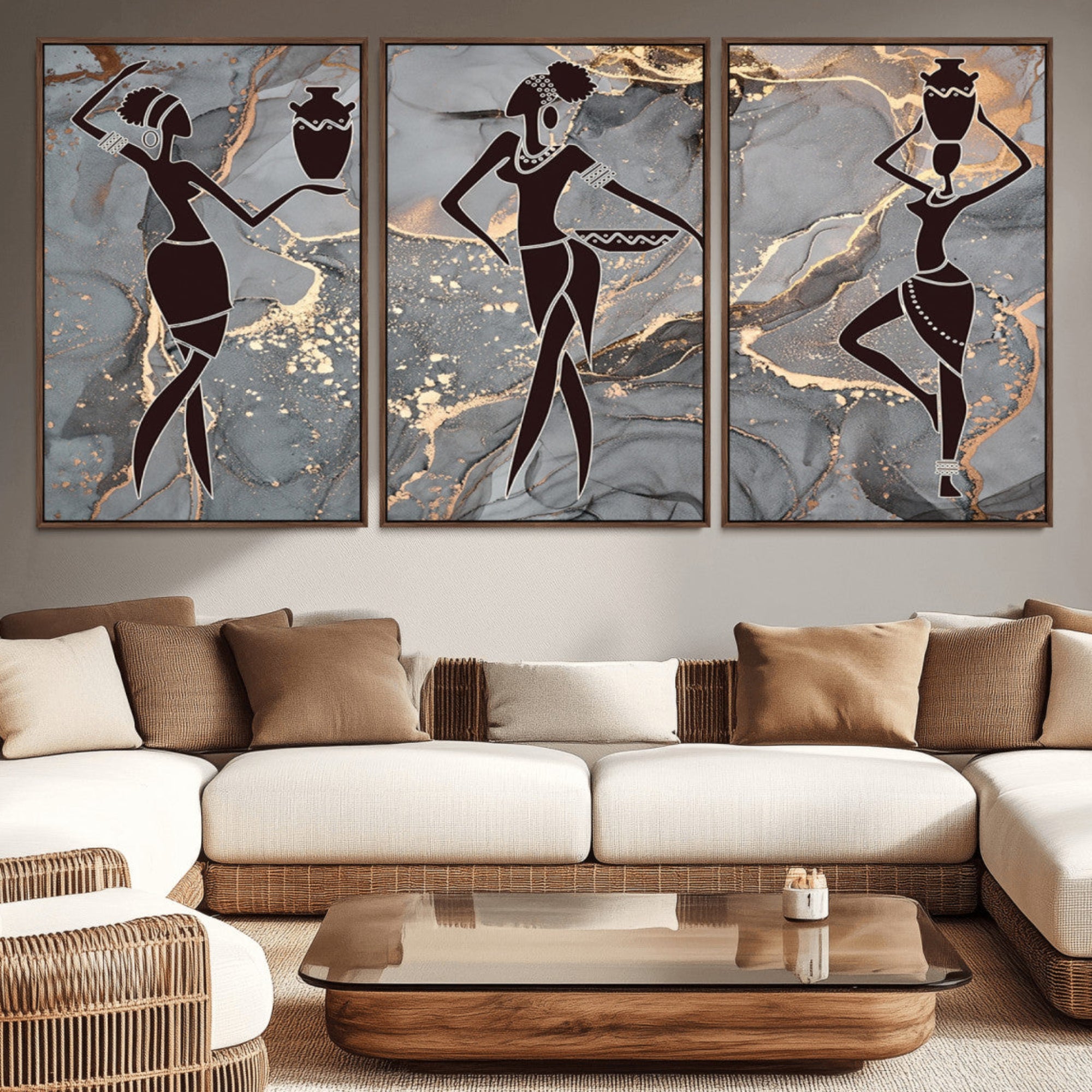 25097-MGV-CV-36X24-Abstract African Womens Art Canvas Print