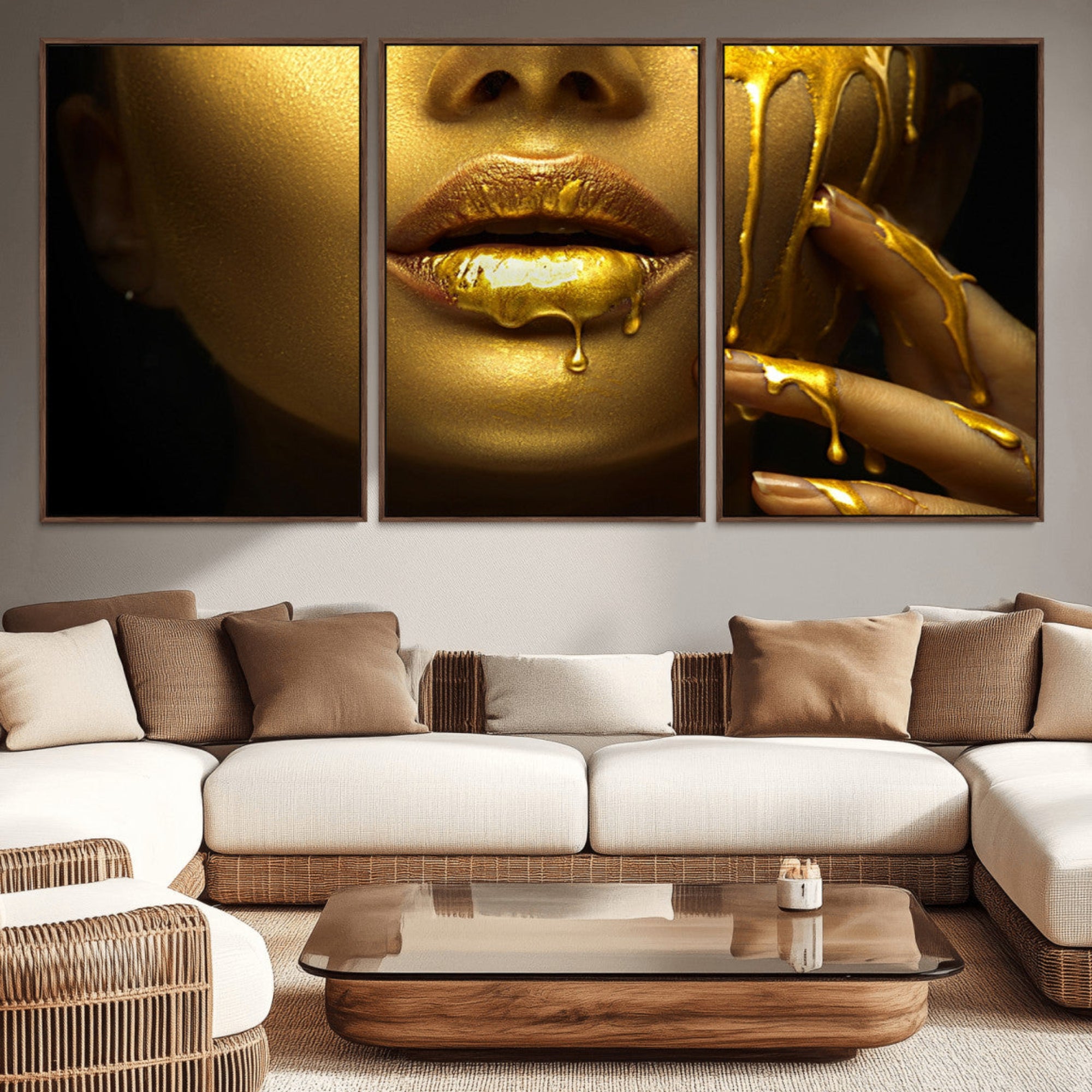 24252-MGV-CV-36X24-Gold and Women Wall Art Canvas Print