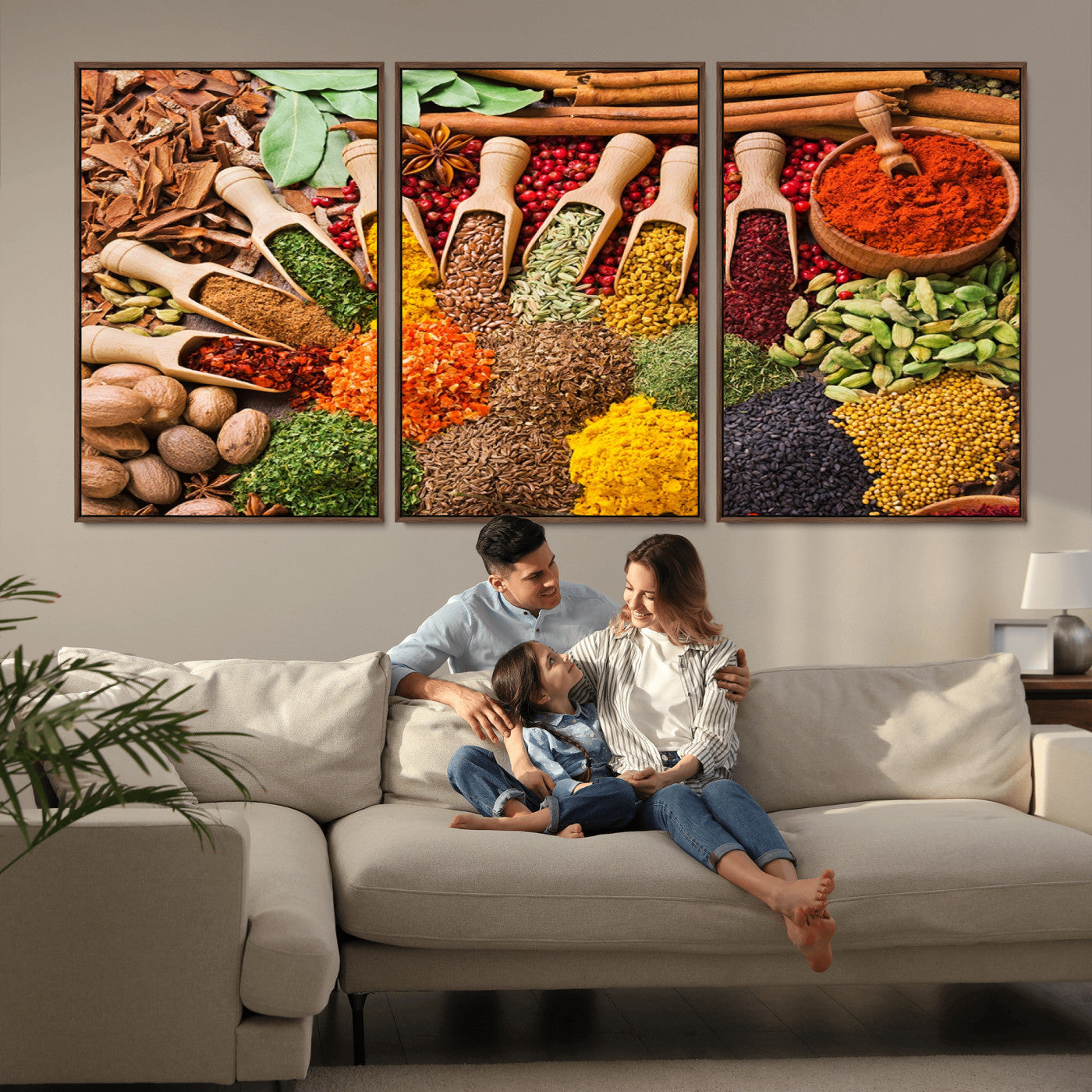 MGV-FC-60X30-3P - Spices Kitchen Wall Art Canvas Print