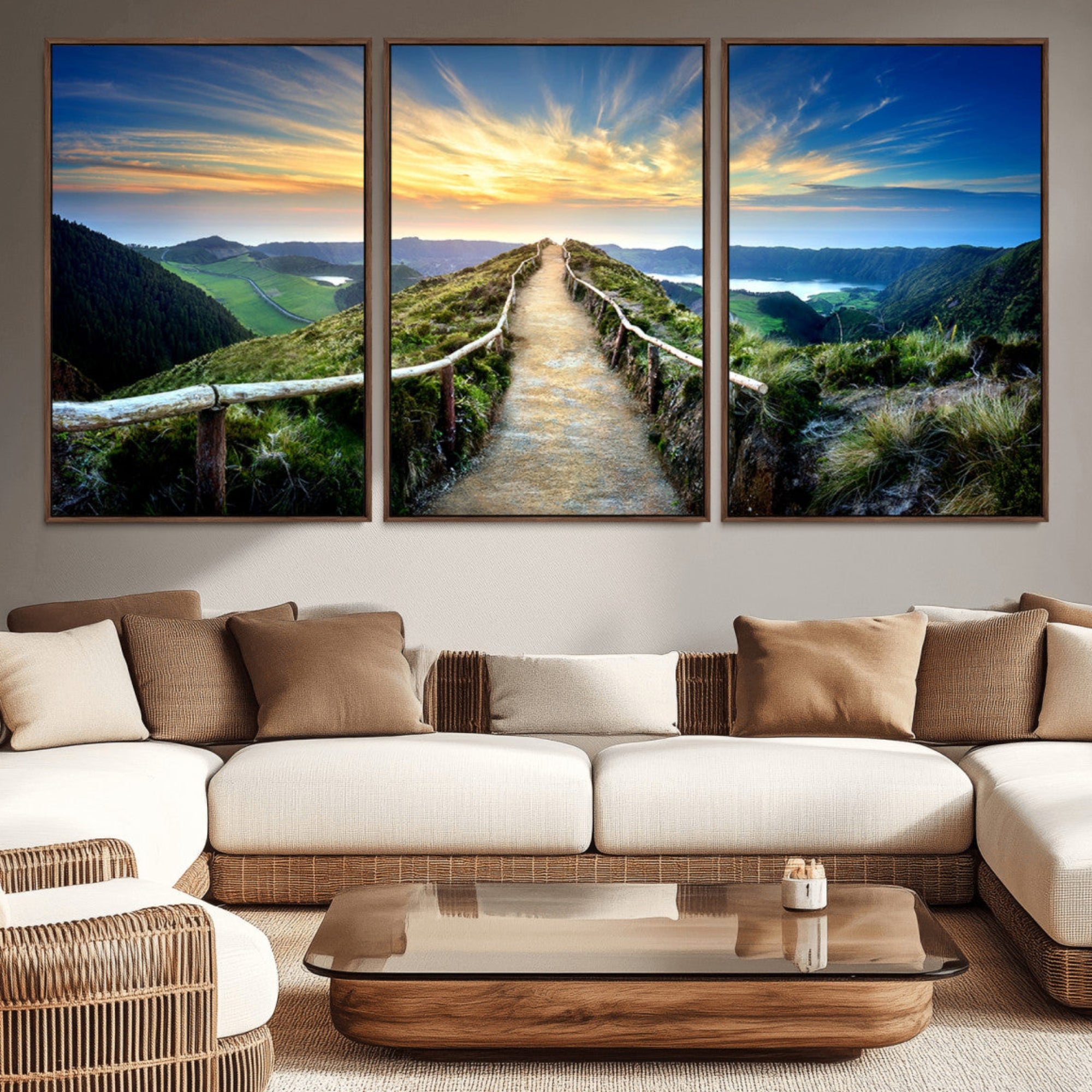 58887-MGV-CV-36X24-Mountain and Sunset Wall Art Canvas Print