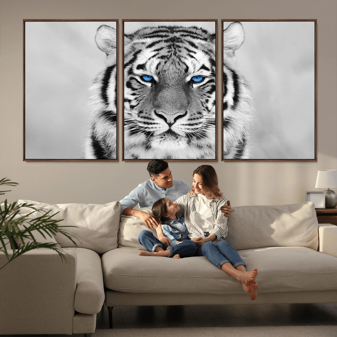 MGV-FC-60X30-3P - Tiger Canvas Artwork Wall Art Print